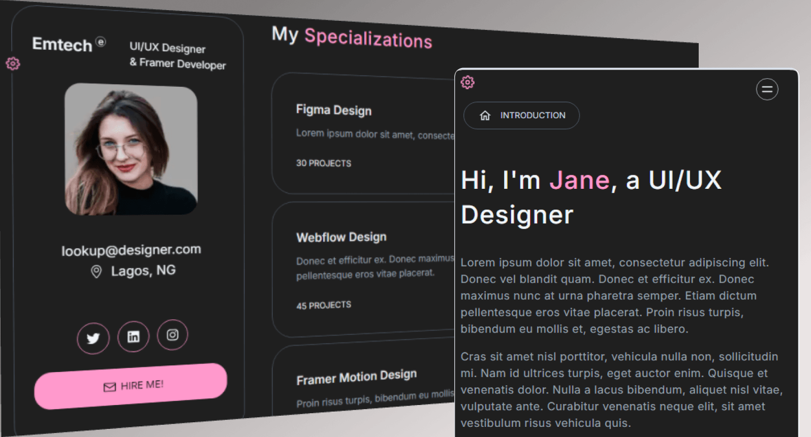 Emtech Portfolio NextJS Template